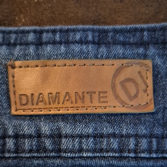 Diamante Dark Wash Cropped Jeans - Picture 8 of 11